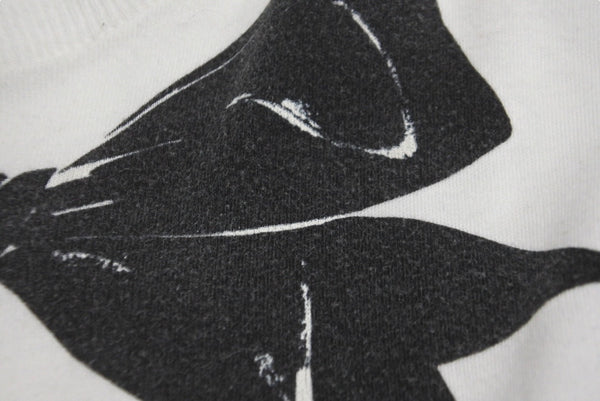CHANEL Coco Mark Ribbon Print Short Sleeve T-shirt White Black No Quality Tag Good Condition Used 62533
