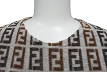 画像をギャラリービューアに読み込む, 極美品 FENDI フェンディ 半袖Ｔシャツ サイズ42 ズッカ 総柄 D-OS-9300DW コットン ナイロン ブラウン グレー 中古 62534