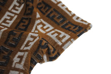 画像をギャラリービューアに読み込む, 極美品 FENDI フェンディ ポロシャツ サイズ42 ズッカ柄 総柄 パイル生地 コットン ナイロン マルチカラー 中古 62535