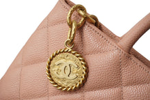 画像をギャラリービューアに読み込む, 極美品 CHANEL シャネル 復刻トート 6番台 ハンドバッグ ココマーク キャビアスキン ピンク ゴールド金具 中古 62549