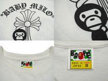 Load image into Gallery viewer, A BATHING APE アベイシングエイプ×Chrome Hearts クロムハーツ コラボ 半袖Tシャツ XS ホワイト ブラック 美品 中古 62591