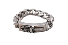 画像をギャラリービューアに読み込む, 新型 CHROME HEARTS クロムハーツ IDブレスレット ダガー 11リンク 100g シルバー925 美品 中古 62594