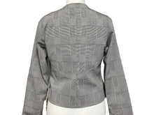 画像をギャラリービューアに読み込む, Christian Dior クリスチャンディオール キッズ ジャケット チェック柄 サイズ12A ブラック ホワイト シルバー金具 良品 中古 62601