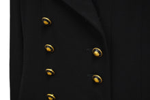 画像をギャラリービューアに読み込む, 極美品 CHANEL シャネル ダブル ジャケット ブラック ココボタン ココマーク 93A P02132 ロゴ シルク アウター サイズ42 中古 62603