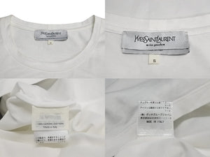 YVES SAINT LAURENT イヴサンローラン ハートロゴ 半袖Ｔシャツ 神戸限定 ホワイト サイズS 美品 中古 62611