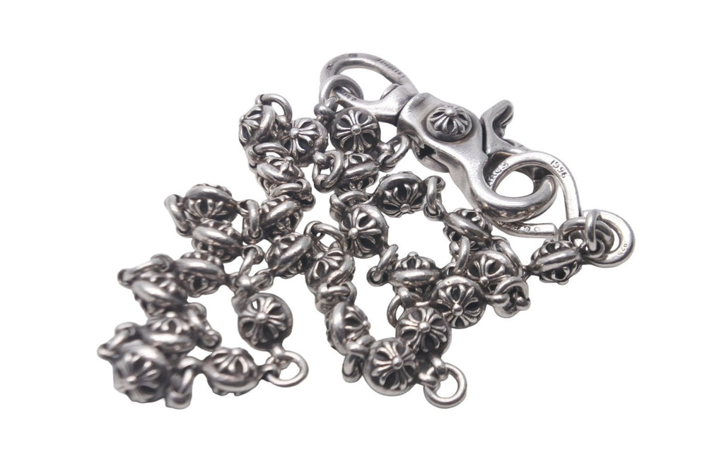 CHROME HEARTS 1 Clip Extra Long 212g 1BALL EX LONG-T 1 Clip Wallet Chain Cross Good Condition Used 60442