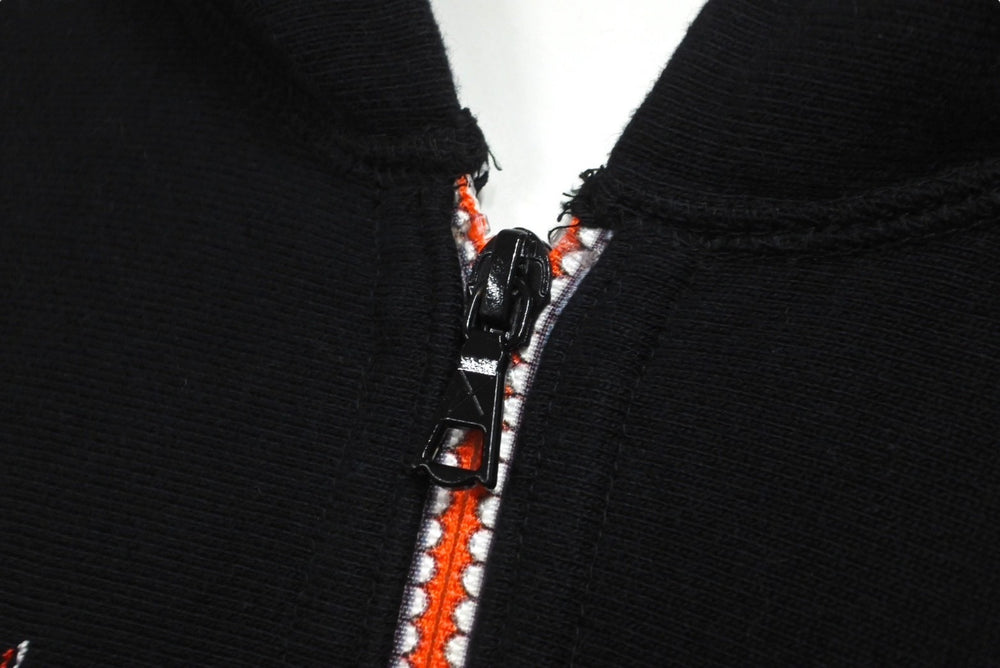 Original Fake × KAWS Original Fake × KAWS Tooth-shaped Parka Black Red Hoodie Size 3 Good Used 62637