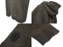 Load image into Gallery viewer, CHROME HEARTS クロムハーツ Y NOT 2-TND Hoodie パーカー ヴァーティカルロゴ ダガー刺繍 カーキ サイズXL 美品 中古 62650