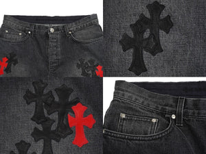 CHROME HEARTS クロムハーツ JEAN STRTLG FBRC クロスパッチ付き 