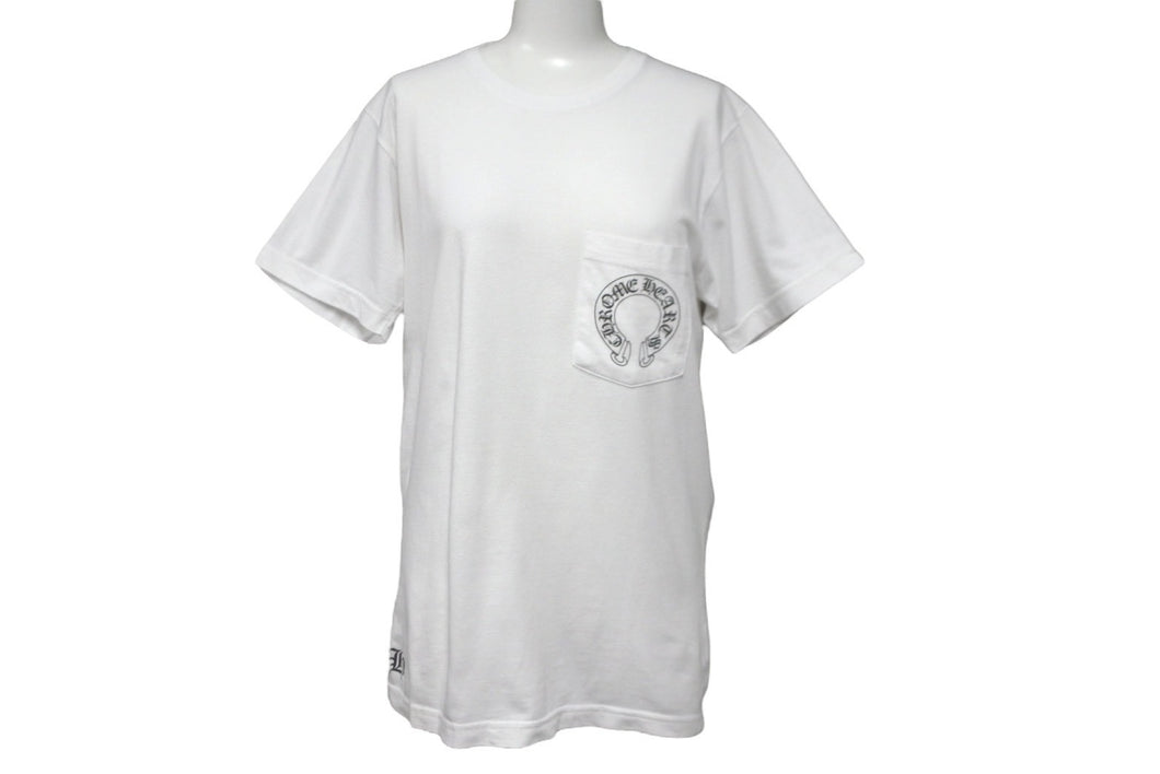 CHROME HEARTS クロムハーツ マリブ限定 CHクロス ホースシュープリント 半袖Ｔシャツ カットソー ホワイト 美品 中古 62658 –  Casanova Vintage