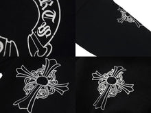 Load image into Gallery viewer, CHROME HEARTS クロムハーツ クロスボールジップパーカー ホースシュープリント サイズ4T 130/64 ブラック 美品 中古 62659