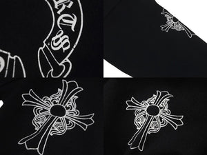 CHROME HEARTS クロムハーツ クロスボールジップパーカー ホースシュープリント サイズ4T 130/64 ブラック 美品 中古 62659