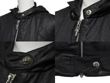 Load image into Gallery viewer, 極美品 CHROME HEARTS クロムハーツ MNS HOOD SWTSHRT フーデットジャケット ブラック コットンリネン サイズS 中古 62660