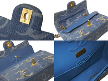 Load image into Gallery viewer, 新品同様 世界完売品 CHANEL シャネル チェーンショルダーバッグ パーツ付き マトラッセ ランダム デニム ブルー ゴールド金具 62676