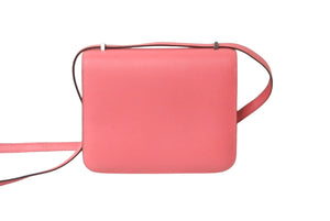 極美品 HERMES エルメス ショルダーバッグ コンスタンス3ミニ D刻印 エバーカラー ローズアザレ シルバー金具 中古 4c062109