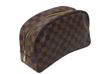 画像をギャラリービューアに読み込む, LOUIS VUITTON ルイ ヴィトン ダミエ トゥルース トワレット25 ポーチ N47624 ダミエキャンバス ブラウン 美品 中古 62695