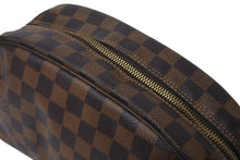画像をギャラリービューアに読み込む, LOUIS VUITTON ルイ ヴィトン ダミエ トゥルース トワレット25 ポーチ N47624 ダミエキャンバス ブラウン 美品 中古 62695