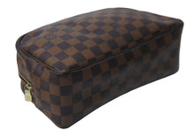 画像をギャラリービューアに読み込む, LOUIS VUITTON ルイ ヴィトン ダミエ トゥルース トワレット25 ポーチ N47624 ダミエキャンバス ブラウン 美品 中古 62695