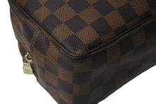 画像をギャラリービューアに読み込む, LOUIS VUITTON ルイ ヴィトン ダミエ トゥルース トワレット25 ポーチ N47624 ダミエキャンバス ブラウン 美品 中古 62695