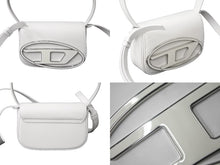 画像をギャラリービューアに読み込む, DIESEL ディーゼル ショルダーバッグ 1dr レザークロスボディバッグ X08396PR818 ホワイト シルバー金具 美品 中古 62697