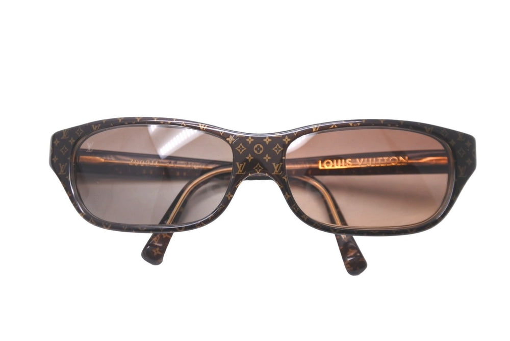 LOUIS VUITTON Louis Vuitton Sunglasses Eyeglasses Monogram Frame 58◻15 Z0021E Brown Gold Hardware Excellent Condition Used 62699