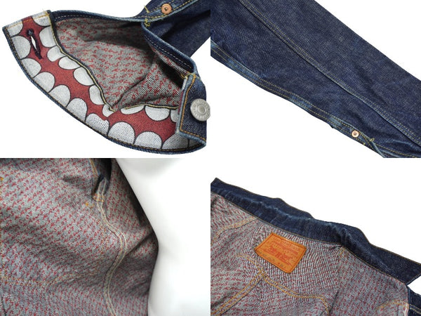 Levi's Levi's Original Fake KAWS Autographed Denim Jacket Silver Metal Fittings Size 38 Good Condition Used 62712
