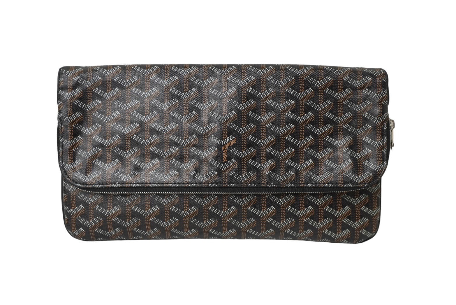 GOYARD ゴヤール サン・マリー MM クラッチバッグ STMARIMMLTY01CL01P ブラック シルバー金具 美品 中古 62719 –  Casanova Vintage