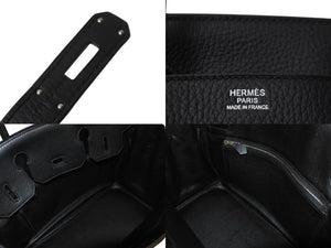 極美品 HERMES エルメス ハンドバッグ バーキン 30 ◻︎P刻 シルバー金具 トリヨンクレマンス ブラック 黒 中古 62734