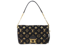 画像をギャラリービューアに読み込む, 極美品 LOUIS VUITTON ルイヴィトン ポシェット カリー M93131 ワンショルダーバック 2010年クルーズライン ブラック 中古 62739