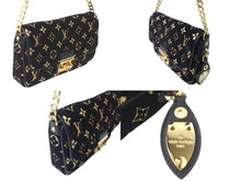 画像をギャラリービューアに読み込む, 極美品 LOUIS VUITTON ルイヴィトン ポシェット カリー M93131 ワンショルダーバック 2010年クルーズライン ブラック 中古 62739