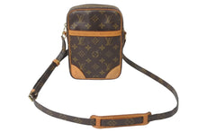 画像をギャラリービューアに読み込む, LOUIS VUITTON ルイヴィトン モノグラム ダヌーブPM ショルダーバッグ M45266 ブラウン ゴールド金具 中古 62749