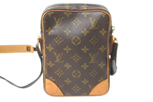 画像をギャラリービューアに読み込む, LOUIS VUITTON ルイヴィトン モノグラム ダヌーブPM ショルダーバッグ M45266 ブラウン ゴールド金具 中古 62749
