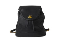 画像をギャラリービューアに読み込む, CHANEL シャネル チェーンリュック デイパック トリプルココリュック キャビアスキン 4番台 ブラック ゴールド金具 美品 中古 62754