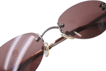 画像をギャラリービューアに読み込む, CHANEL シャネル サングラス 53▫︎19 130 4003 c.116/75 ココマーク リムレス プラスチック パープル 銅金具 美品 中古 62756