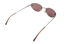 画像をギャラリービューアに読み込む, CHANEL シャネル サングラス 53▫︎19 130 4003 c.116/75 ココマーク リムレス プラスチック パープル 銅金具 美品 中古 62756