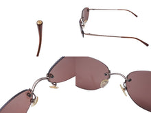画像をギャラリービューアに読み込む, CHANEL シャネル サングラス 53▫︎19 130 4003 c.116/75 ココマーク リムレス プラスチック パープル 銅金具 美品 中古 62756