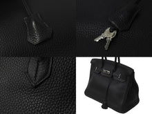 Load image into Gallery viewer, HERMES エルメス ハンドバッグ バーキン 35 ◻︎J刻 シルバー金具 トゴ ブラック 黒 美品 中古 62762