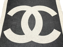 Load image into Gallery viewer, CHANEL シャネル スポーツライン 大判ブランケット ウール カシミヤ混 グレー ブラック 美品 中古 62763