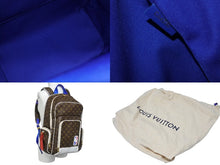 画像をギャラリービューアに読み込む, 極美品 LOUISVUITTON ルイヴィトン × NBA エヌビーエー バックパックNV リュック M45581 モノグラム ブラウン ブルー ホワイト 中古 4b006279
