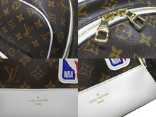 画像をギャラリービューアに読み込む, 極美品 LOUISVUITTON ルイヴィトン × NBA エヌビーエー バックパックNV リュック M45581 モノグラム ブラウン ブルー ホワイト 中古 4b006279