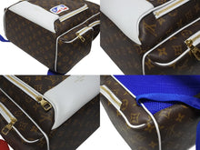 画像をギャラリービューアに読み込む, 極美品 LOUISVUITTON ルイヴィトン × NBA エヌビーエー バックパックNV リュック M45581 モノグラム ブラウン ブルー ホワイト 中古 4b006279