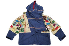 Load image into Gallery viewer, KAPITAL キャピタル ポンチョジャケット K1708LJ001 コットン ナイロン ネイビー レッド マルチカラー サイズ3 美品 中古 62791