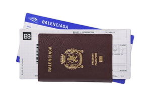 新品未使用品 BALENCIAGA バレンシアガ パスポートロングウォレット2チケット 7877772AA3R6027 ホワイト ブラック ブルー 62795