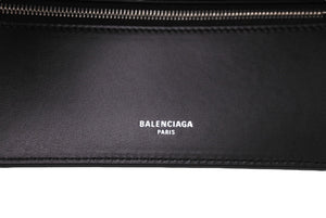 新品未使用品 BALENCIAGA バレンシアガ パスポートロングウォレット2チケット 7877772AA3R6027 ホワイト ブラック ブルー 62797