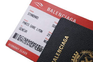 新品未使用品 BALENCIAGA バレンシアガ パスポートロングウォレット1チケット 7877742AA3R3615 グリーン ホワイト レッド 62798