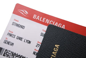 新品未使用品 BALENCIAGA バレンシアガ パスポートロングウォレット1チケット 7877742AA3R3615 グリーン ホワイト レッド 62799