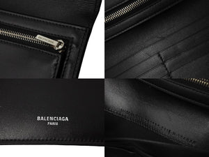 新品未使用品 BALENCIAGA バレンシアガ パスポートロングウォレット2チケット 7877772AA3R6027 グリーン ホワイト オレンジ 62800