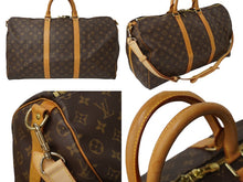 画像をギャラリービューアに読み込む, LOUIS VUITTON ルイヴィトン モノグラム キーポルバンドリエール 50 M41416 ボストンバッグ ブラウン 良品 中古 62801