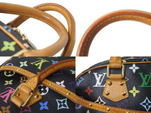 画像をギャラリービューアに読み込む, LOUIS VUITTON ルイヴィトン ハンドバッグ トゥルーヴィル ブラック M92662 マルチカラー ゴールド金具 美品 中古 62808