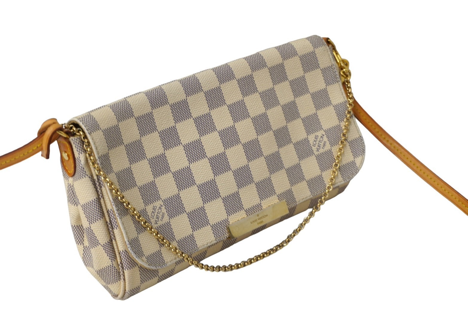 LOUIS VUITTON ルイヴィトン ショルダーバッグ N41277 フェイボリットPM ダミエ アズール ホワイト ゴールド金具 美品 中古  62812 – Casanova Vintage